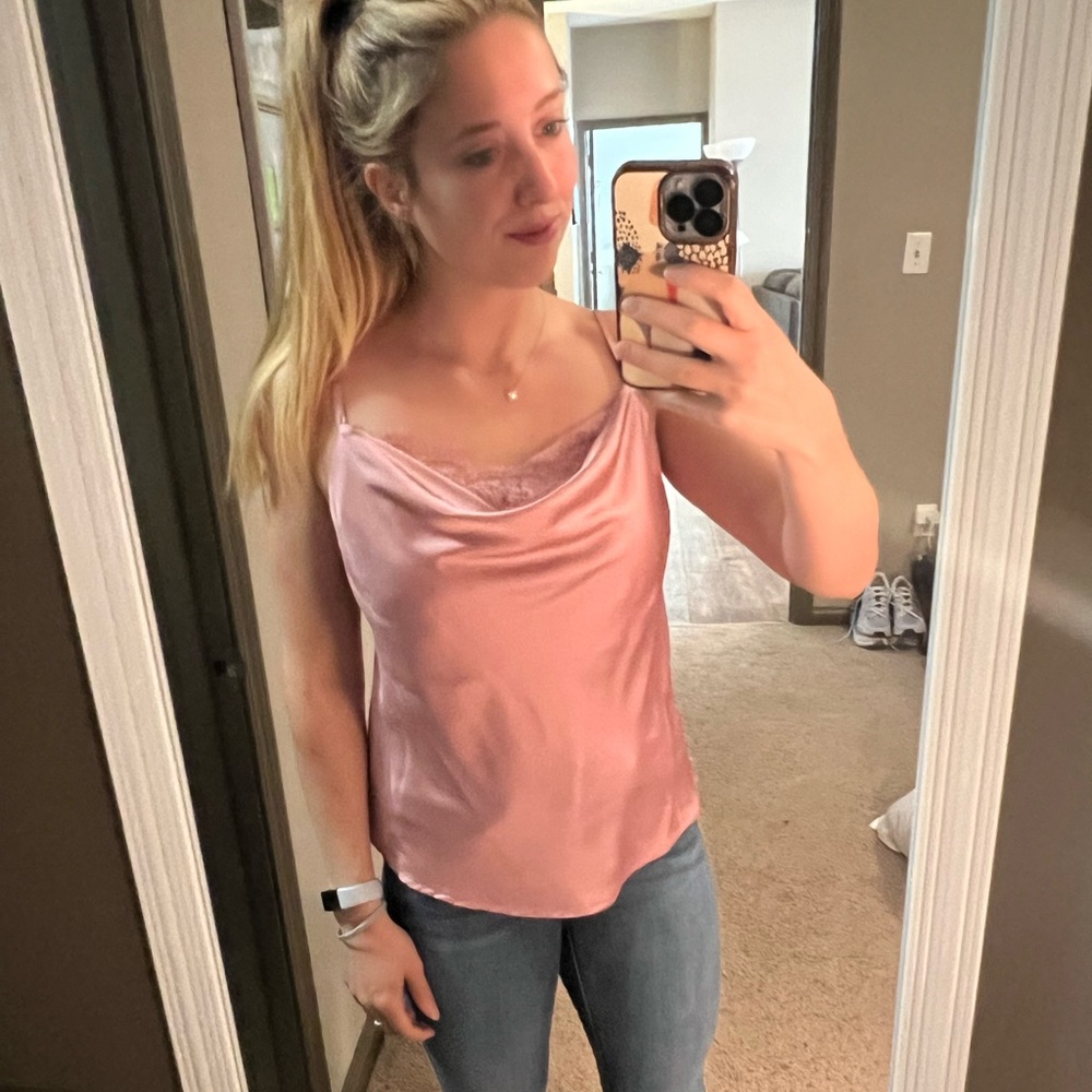 Dusty Pink Silky Top